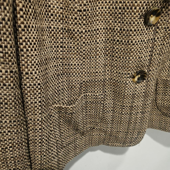 Women's Talbots Brown & Black Tweed Blazer Jacket 12W - Picture 5 of 9